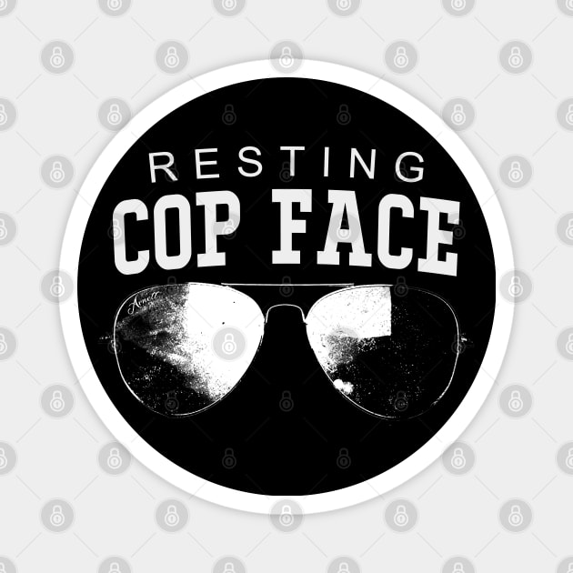 Resting Cop Face Magnet by ShredBeard